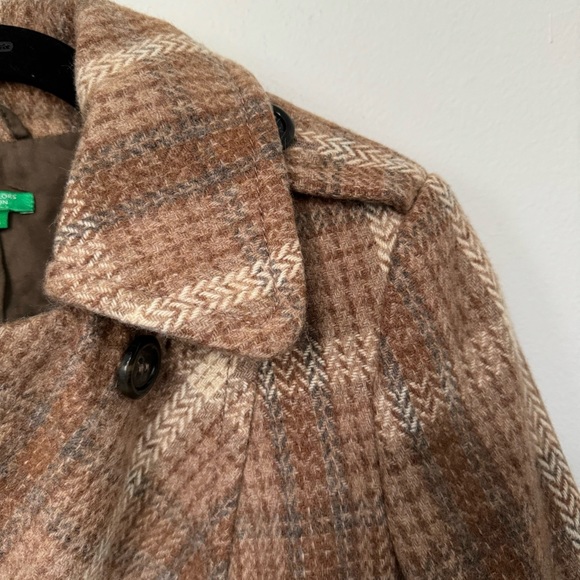 United Colors of Benetton Plaid Coat - Picture 4 of 7